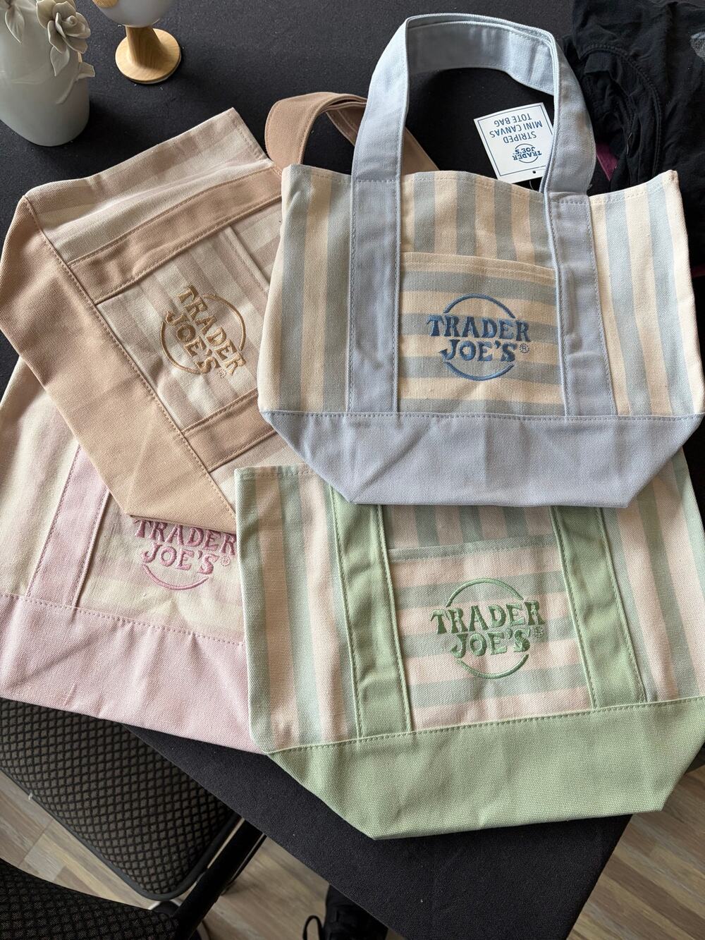 Trader Joe’s mini striped totes - set or 4 2026 nwt